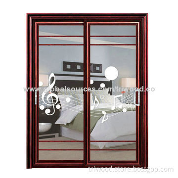 Balcony Door with Aluminum Alloy Frame and Eco-friendly Stain, Varnish